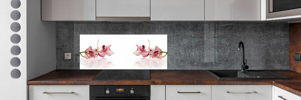 Panou sticlă decorativa bucătărie Orhidee