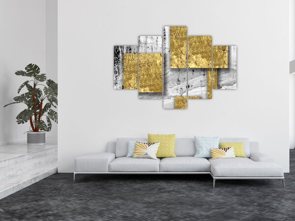 Tablou - Pătrate de aur N⁰3 (150x105 cm)