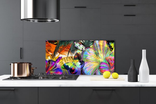 Panou sticla bucatarie Abstract Art Multi