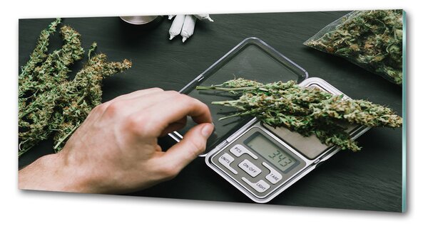 Panou sticlă decorativa bucătărie marijuana topuri