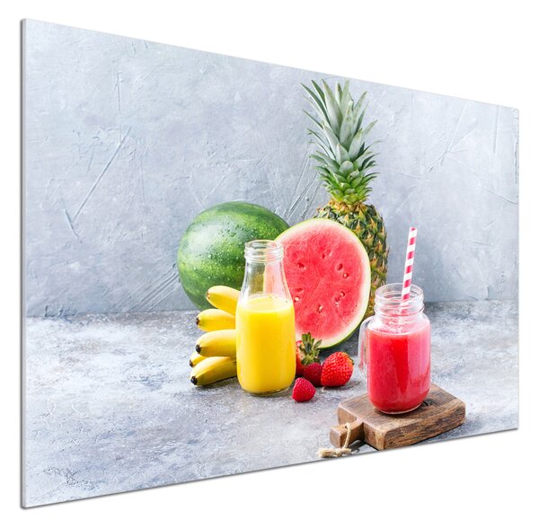 Panou sticla securizata bucatarie cocktail de fructe