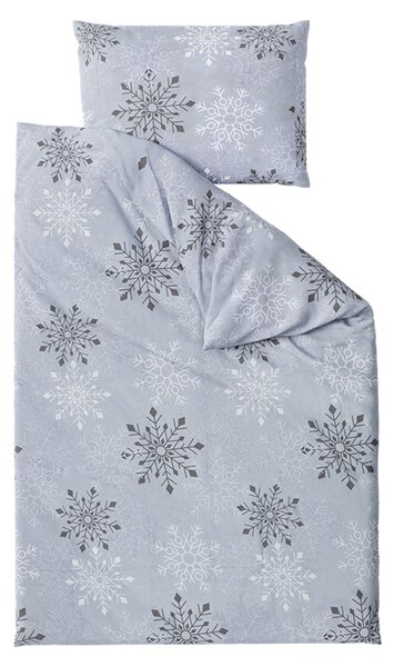 Lenjerie de pat din bumbac CHRISTMAS FLAKES gri Dimensiune lenjerie de pat: 70 x 90 cm | 140 x 200 cm