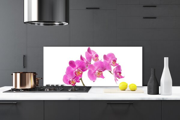 Panou sticla bucatarie Flori roz Floral