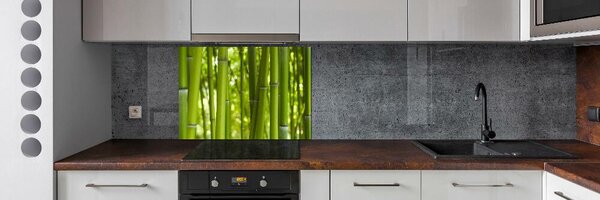 Panou sticlă decorativa bucătărie Bambus