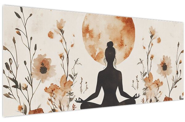 Tablou - Yoga Portocalie (120x50 cm)