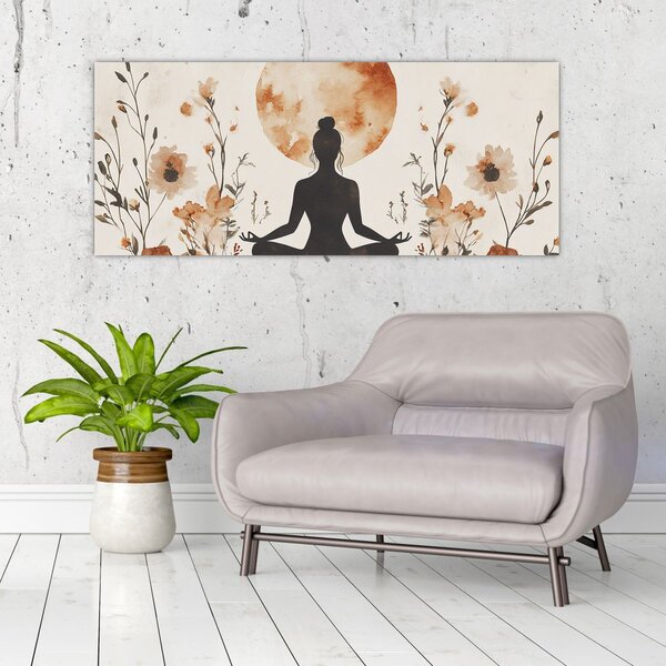 Tablou - Yoga Portocalie (120x50 cm)