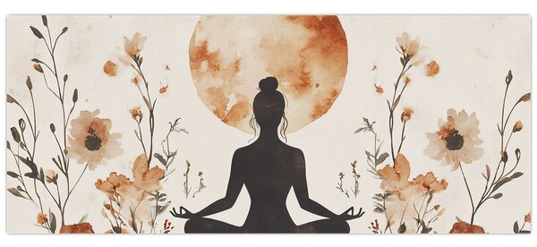 Tablou - Yoga Portocalie (120x50 cm)