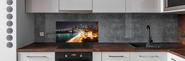 Sticlă bucătărie New York pe timp de noapte
