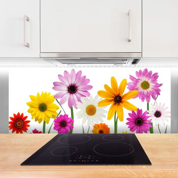 Panou sticla bucatarie Flori Floral Multi
