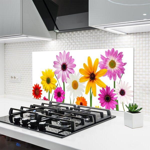 Panou sticla bucatarie Flori Floral Multi