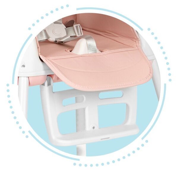 Scaun de hrănire pentru copii 3in1 pliabil ECOTOYS PINK