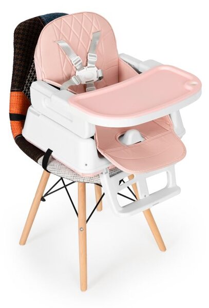 Scaun de hrănire pentru copii 3in1 pliabil ECOTOYS PINK