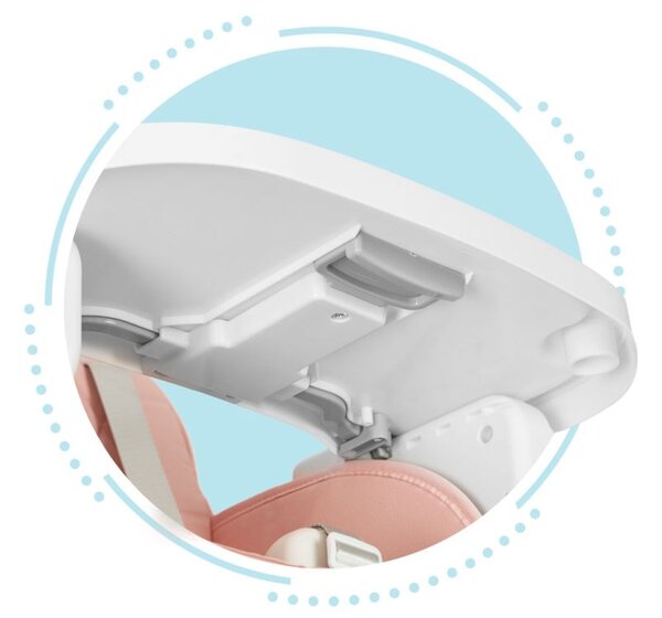 Scaun de hrănire pentru copii 3in1 pliabil ECOTOYS PINK