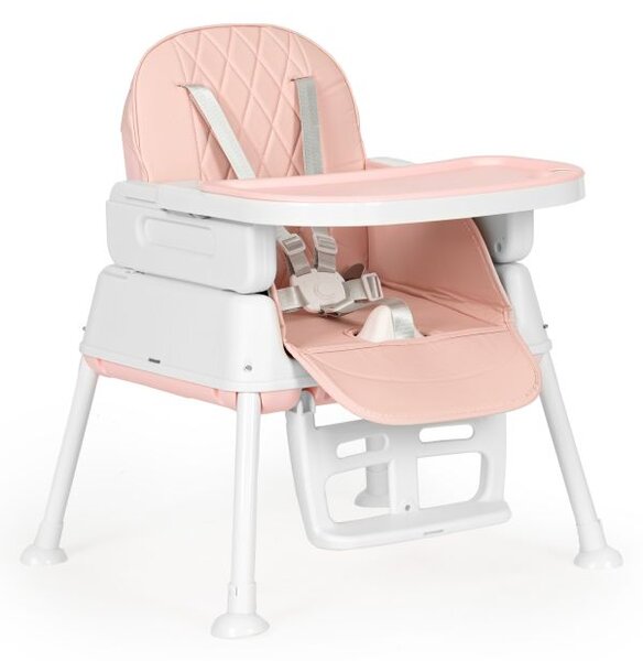 Scaun de hrănire pentru copii 3in1 pliabil ECOTOYS PINK
