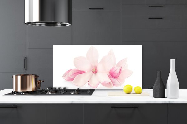 Panou sticla bucatarie Flori roz Floral