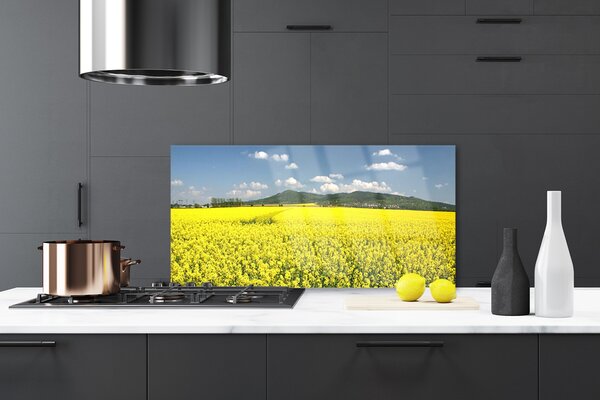 Panou sticla bucatarie Meadow Natura Galben