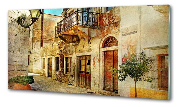 Panou sticlă bucătărie Strazi din Grecia