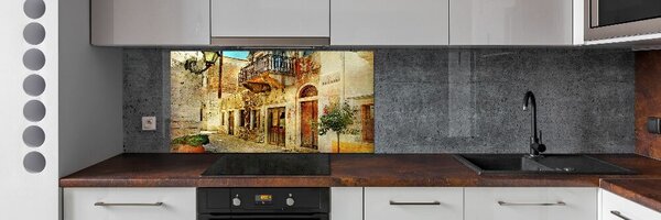 Panou sticlă bucătărie Strazi din Grecia