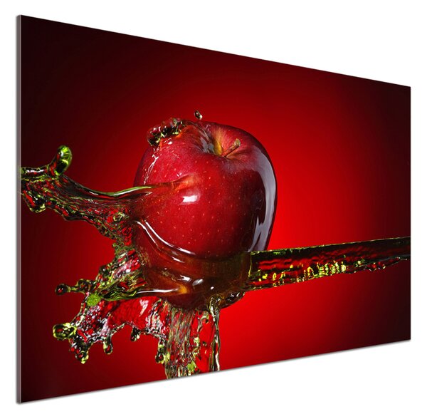 Panou sticla securizata bucatarie Apple și apă