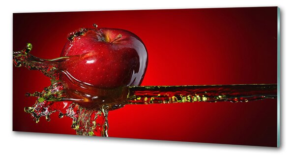 Panou sticla securizata bucatarie Apple și apă
