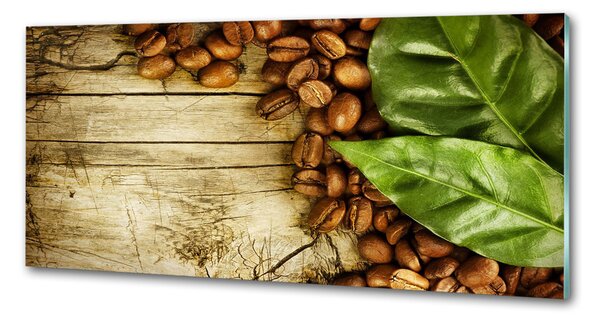 Sticlă pentru bucătărie Cafea si frunze de dafin