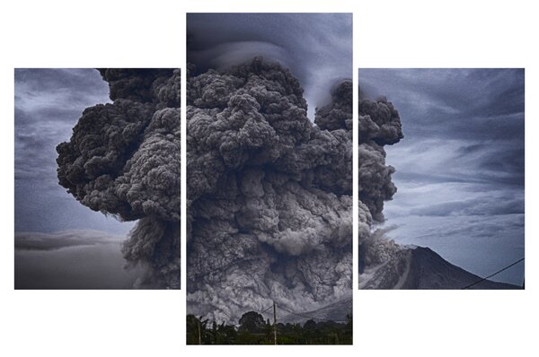 Tablou - Erupție vulcanică (90x60 cm)