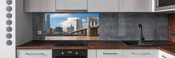 Panou sticlă bucătărie Podul Brooklyn