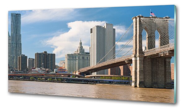 Panou sticlă bucătărie Podul Brooklyn