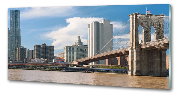 Panou sticlă bucătărie Podul Brooklyn