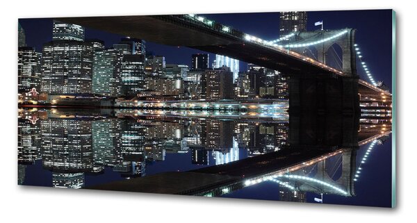 Panou sticla securizata bucatarie Podul Brooklyn
