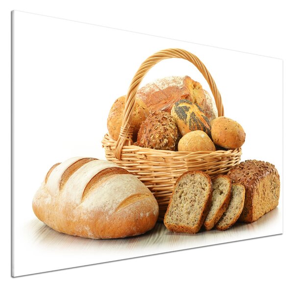 Panou sticlă decorativa bucătărie Pâine într-un coș