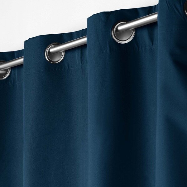Draperie albastru-închis blackout din microfibră 140x260 cm Obscure – douceur d'intérieur