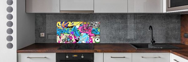 Sticlă printata bucătărie graffiti