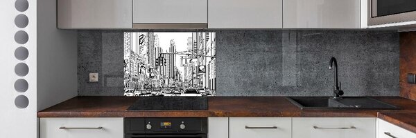 Sticlă pentru bucătărie Străzile din New York
