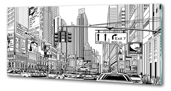 Sticlă pentru bucătărie Străzile din New York