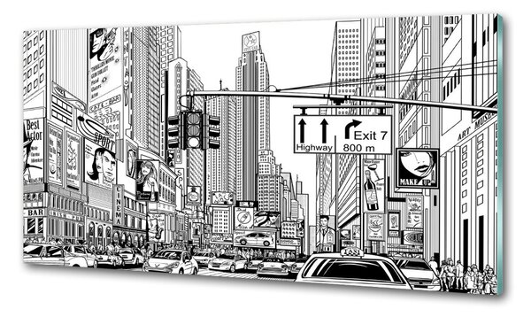 Sticlă pentru bucătărie Străzile din New York