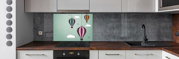 Panou sticlă decorativa bucătărie baloane care zboară