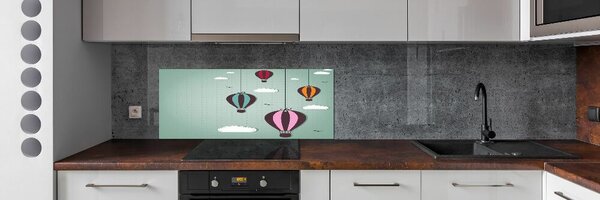 Panou sticlă decorativa bucătărie baloane care zboară