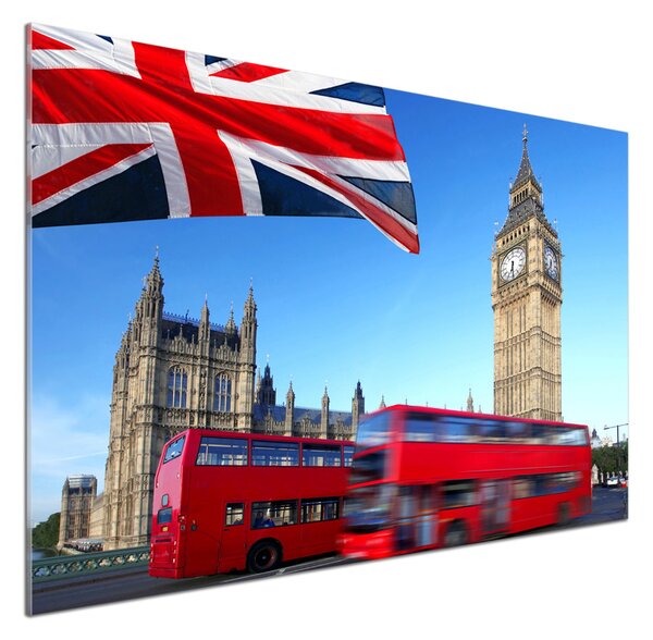 Panou sticlă bucătărie Bus din Londra