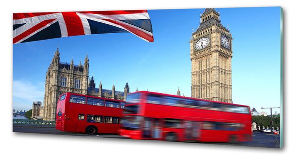 Panou sticlă bucătărie Bus din Londra