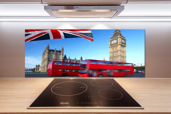 Panou sticlă bucătărie Bus din Londra