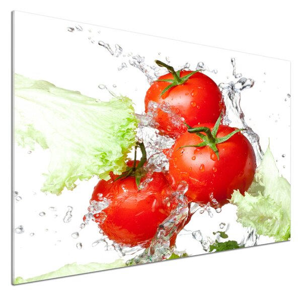 Panou sticlă bucătărie Tomate și salată
