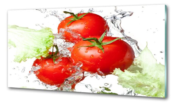 Panou sticlă bucătărie Tomate și salată