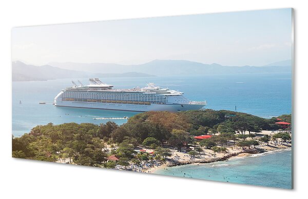 Panouri de sticlă Insula navei de munte la mare
