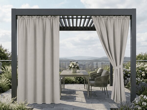 Cortina de gradina GARDIO impermeabil 150x220 cm, gri-bej