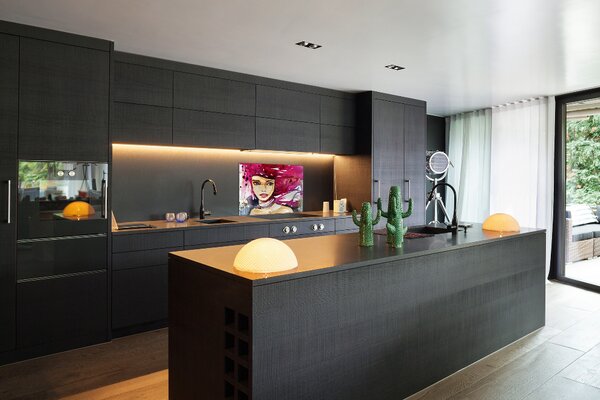 Sticlă pentru bucătărie Abstracție femeie