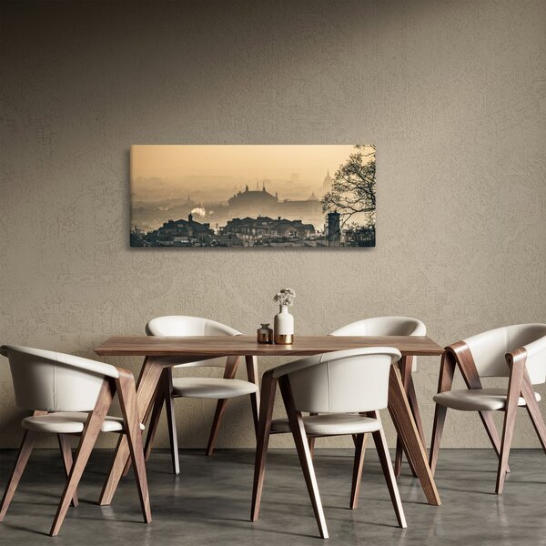 Tablou - Orașul în ceață (120x50 cm)