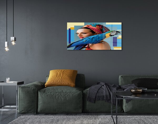 Tablouri acrilice Macaw pe umăr