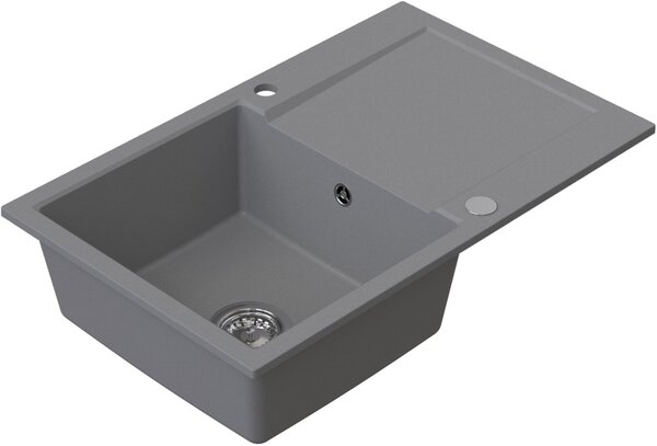 Ruvetti Signum chiuvetă din granit 79x50 cm gri/grafit/onix 3001S_GR160_W