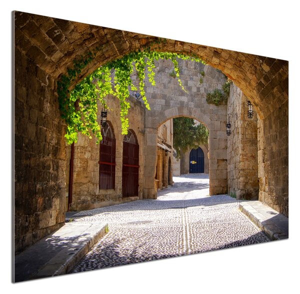 Panou sticlă decorativa bucătărie străzi fermecătoare